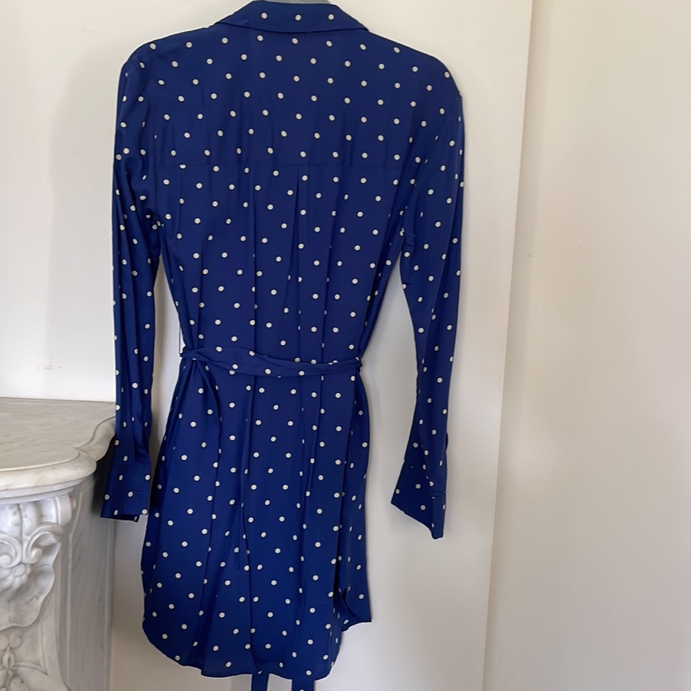 Reformation Polka Dot Shirt Dress View 3